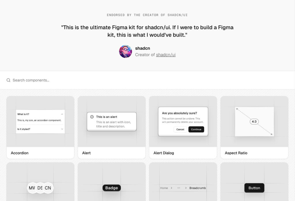 shadcn/ui Figma Kit