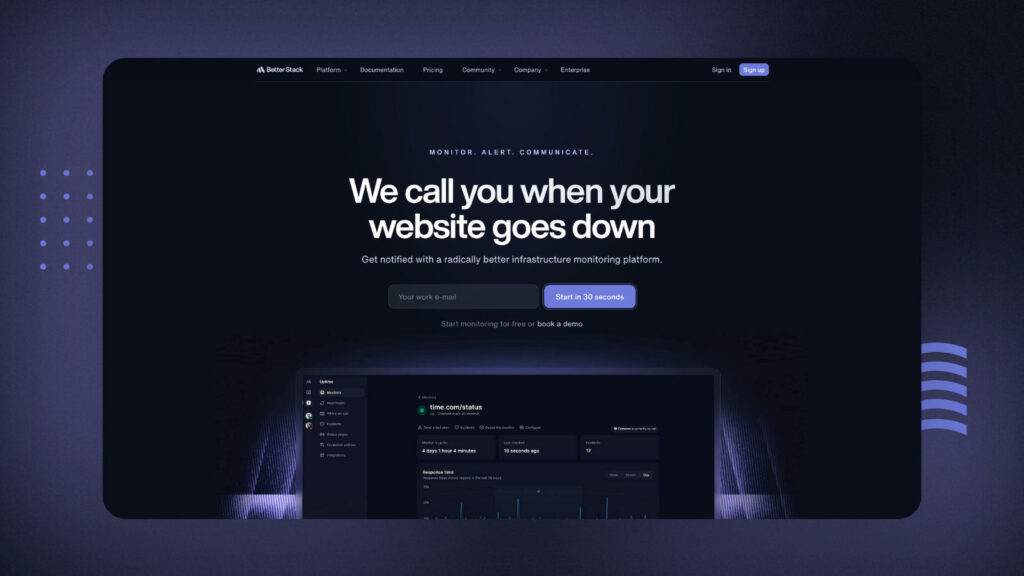 Uptime monitoring by BetterStack