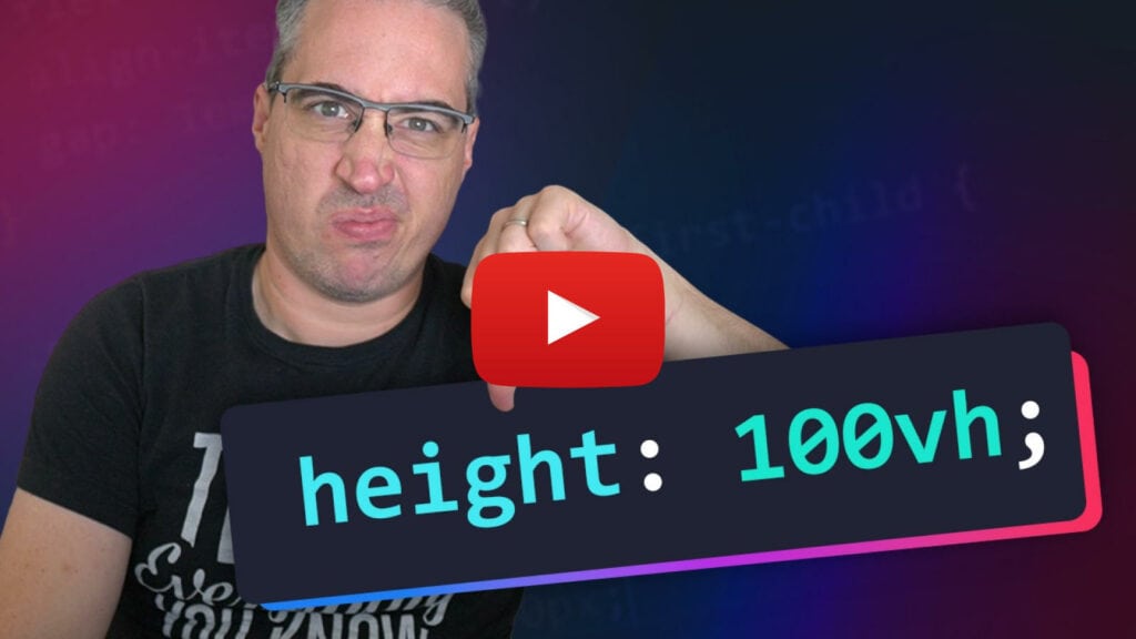 "Use these instead of vh" YouTube thumbnail