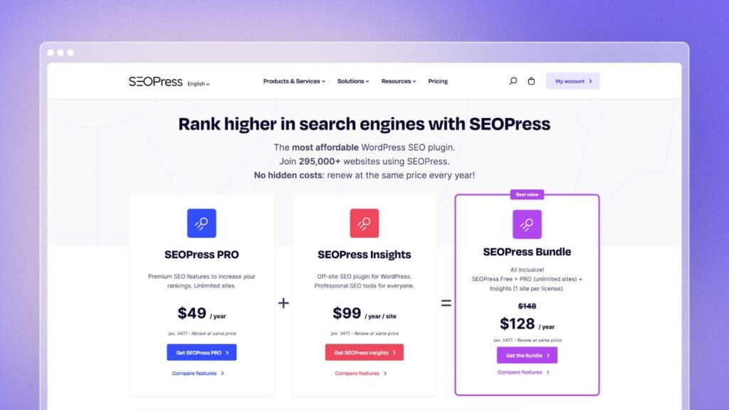 SEOPress Pro Pricing