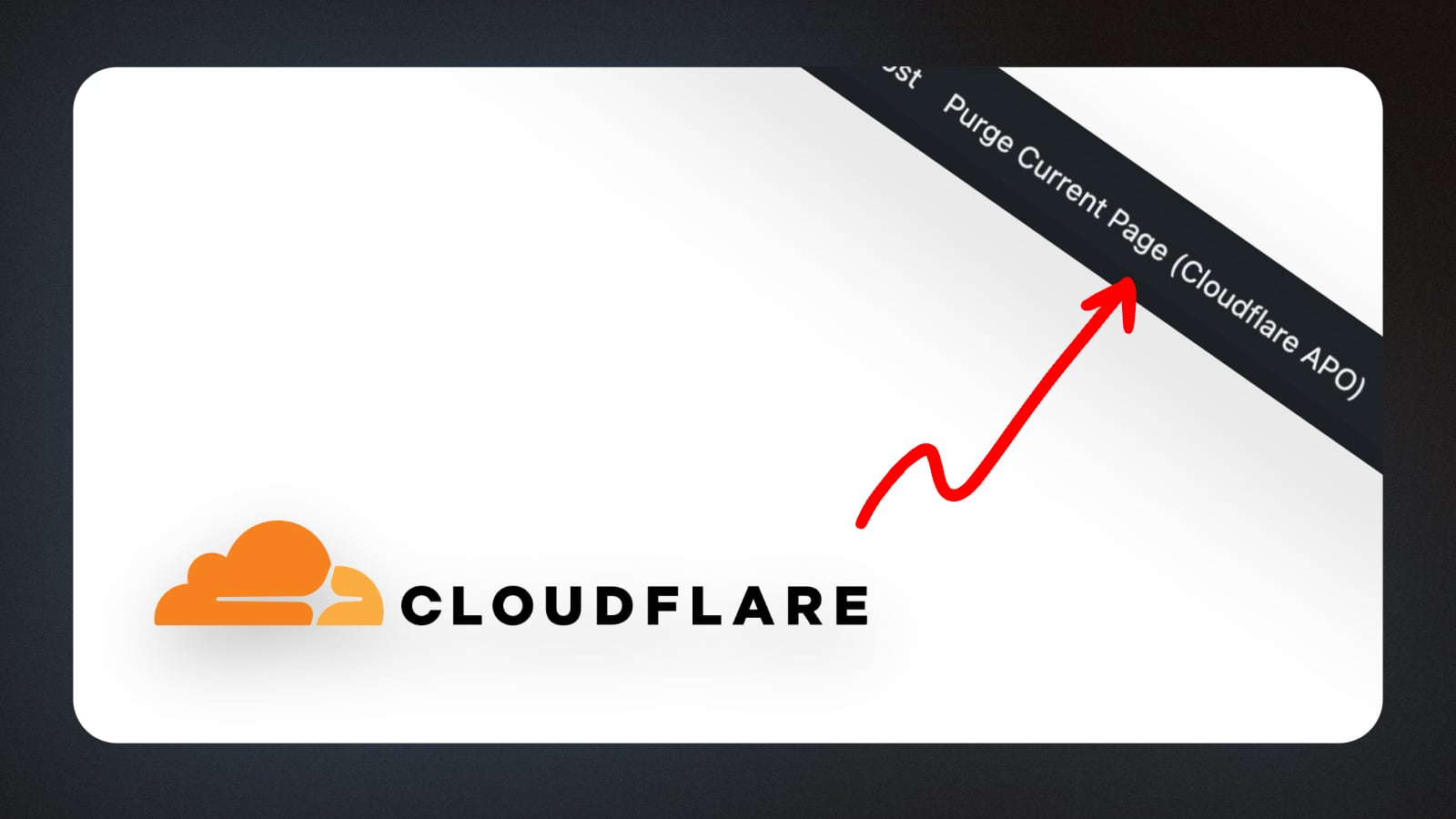 Cloudflare APO: Purge Current Page Admin Bar Link